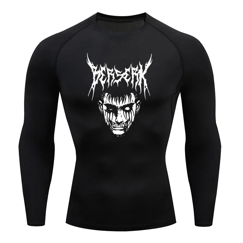 Sportswear for Men Gym Anime Berserker Men Compression T-shirt Sports Tights Fitness Long Sleeve Running Training Sportswear - AMAZON FACTORY