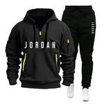 Spring and Autumn Men's Sweatshirt Set, Fashionable and Casual Set, Windproof Thickened Men's Sportswear and Pants 2-piece Set-AMAZON FACTORY