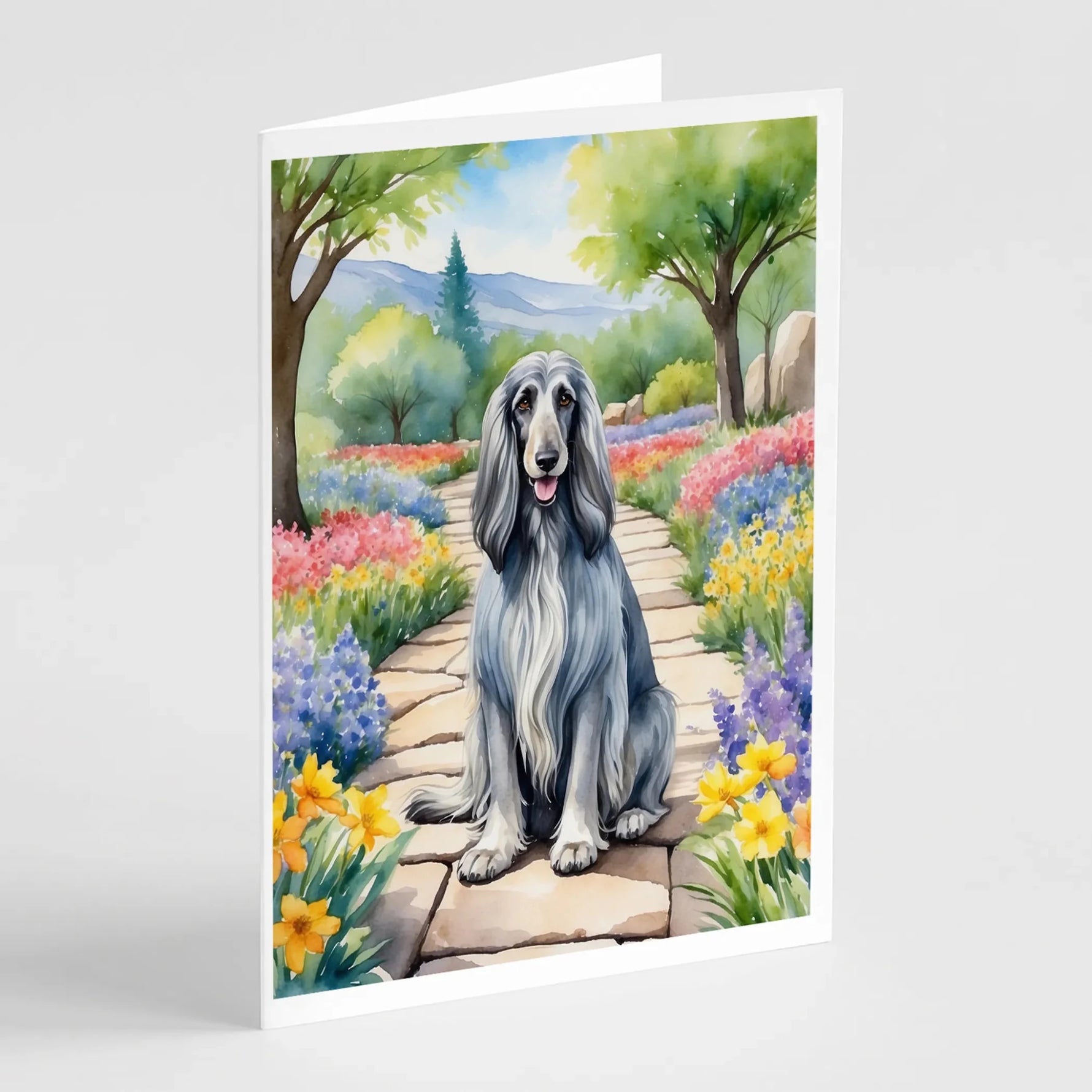 Spring Path Greeting Cards - Size: 5X7 | Pack Of: 8 | Collection name: Spring path - AMAZON FACTORY