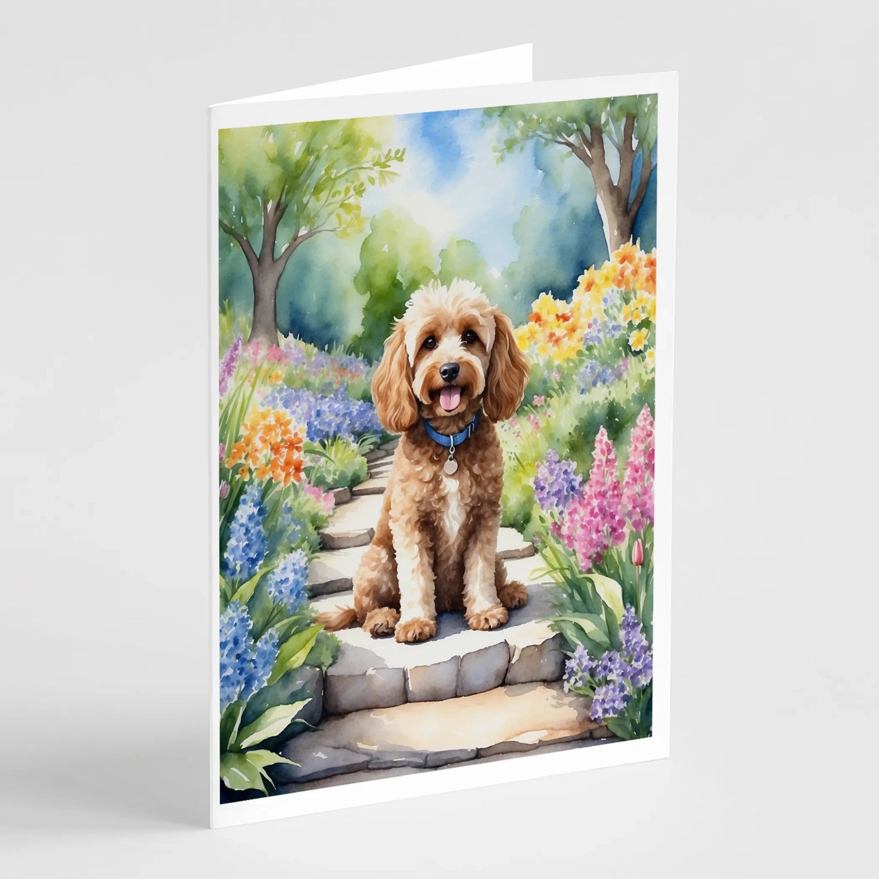 Spring Path Greeting Cards - Size: 5X7 | Pack Of: 8 | Collection name: Spring path - AMAZON FACTORY