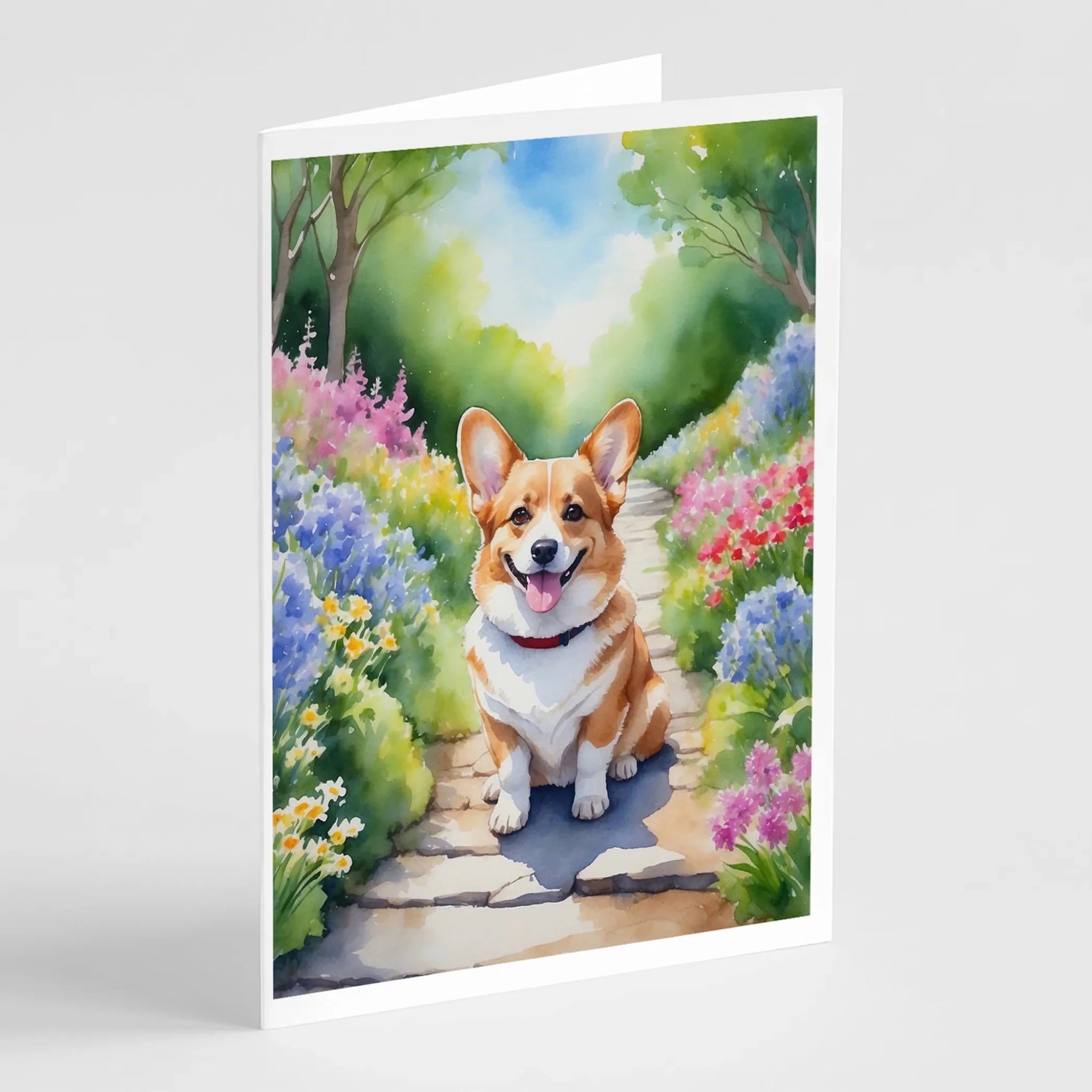 Spring Path Greeting Cards - Size: 5X7 | Pack Of: 8 | Collection name: Spring path - AMAZON FACTORY