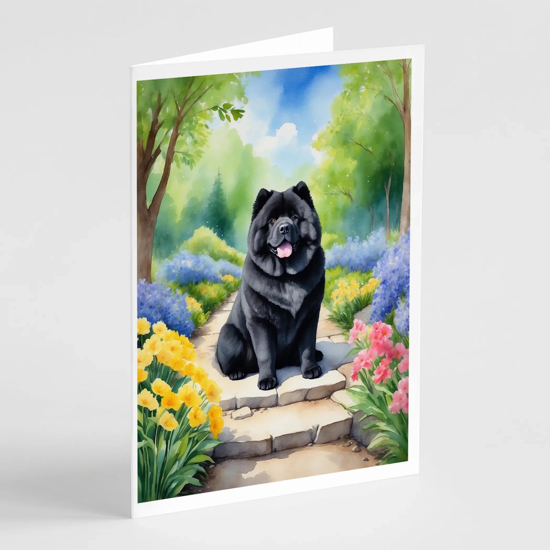 Spring Path Greeting Cards - Size: 5X7 | Pack Of: 8 | Collection name: Spring path - AMAZON FACTORY