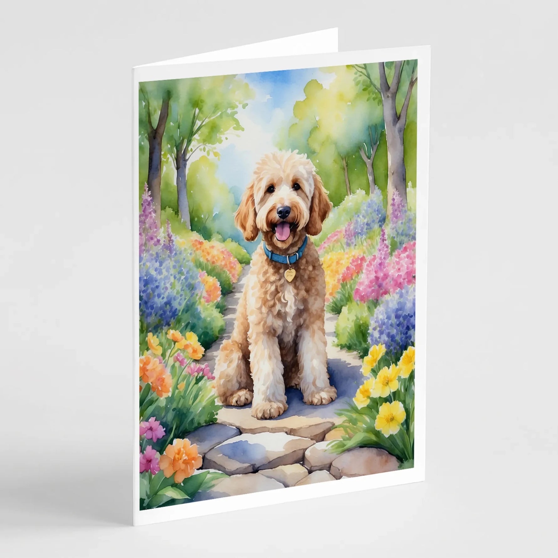 Spring Path Greeting Cards - Size: 5X7 | Pack Of: 8 | Collection name: Spring path - AMAZON FACTORY