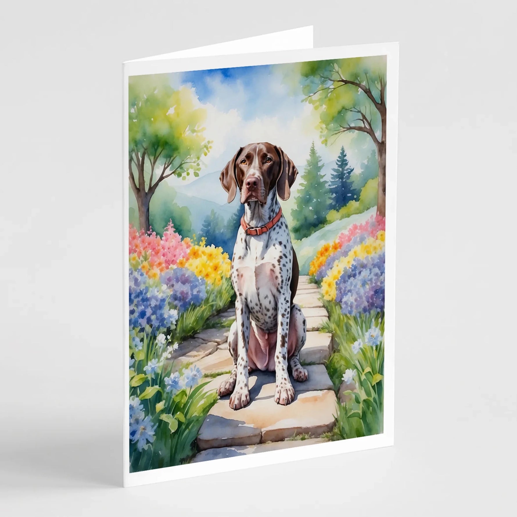 Spring Path Greeting Cards - Size: 5X7 | Pack Of: 8 | Collection name: Spring path - AMAZON FACTORY