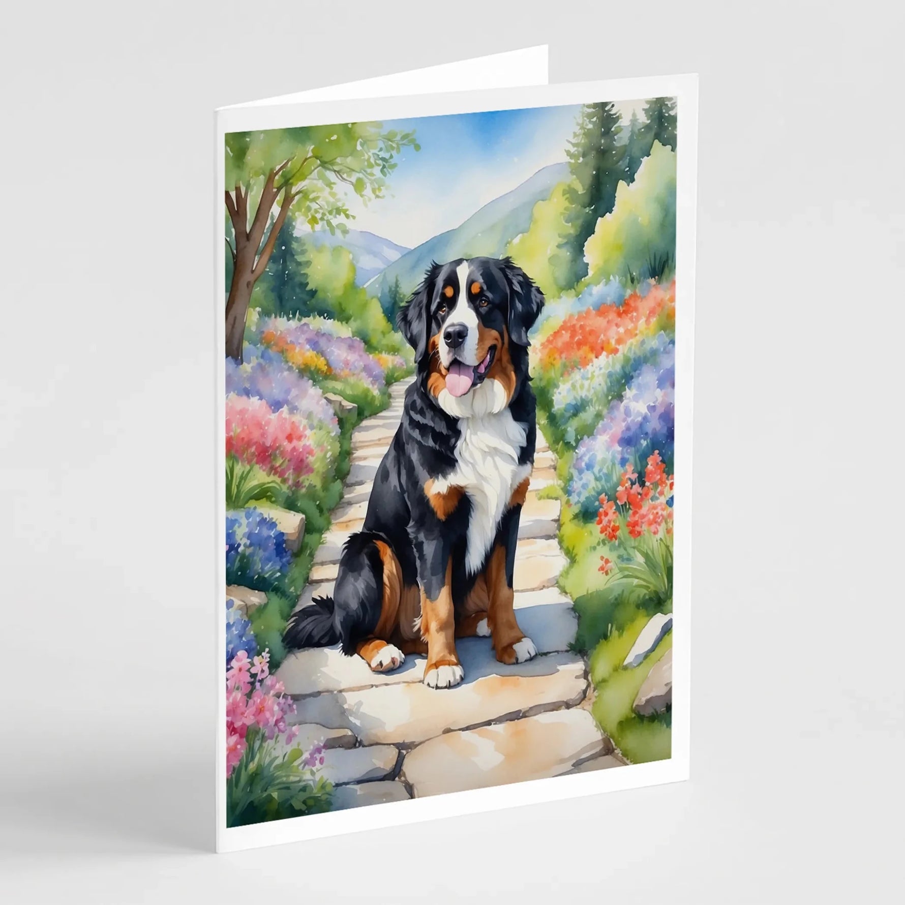 Spring Path Greeting Cards - Size: 5X7 | Pack Of: 8 | Collection name: Spring path - AMAZON FACTORY