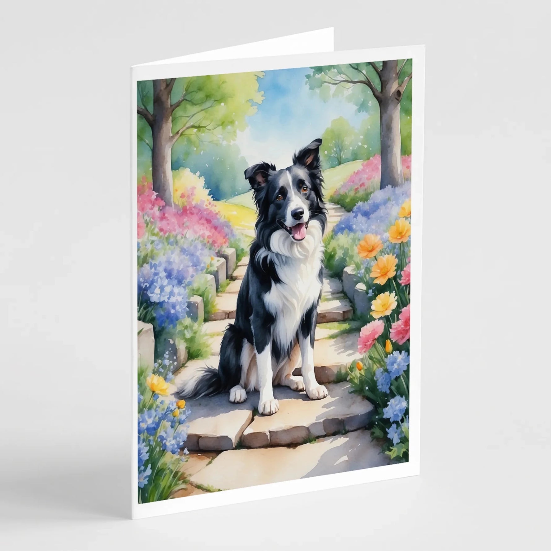 Spring Path Greeting Cards - Size: 5X7 | Pack Of: 8 | Collection name: Spring path - AMAZON FACTORY