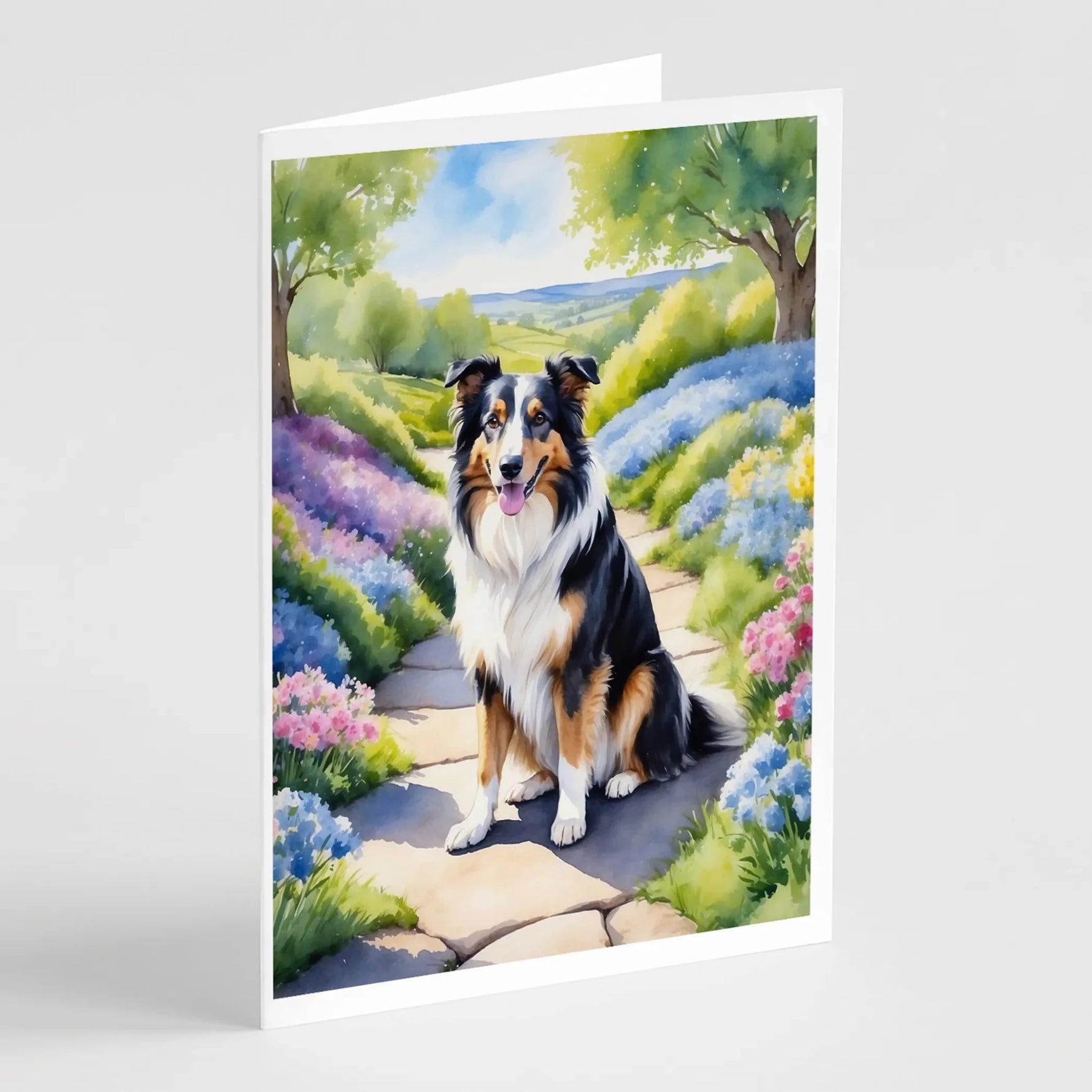Spring Path Greeting Cards - Size: 5X7 | Pack Of: 8 | Collection name: Spring path - AMAZON FACTORY