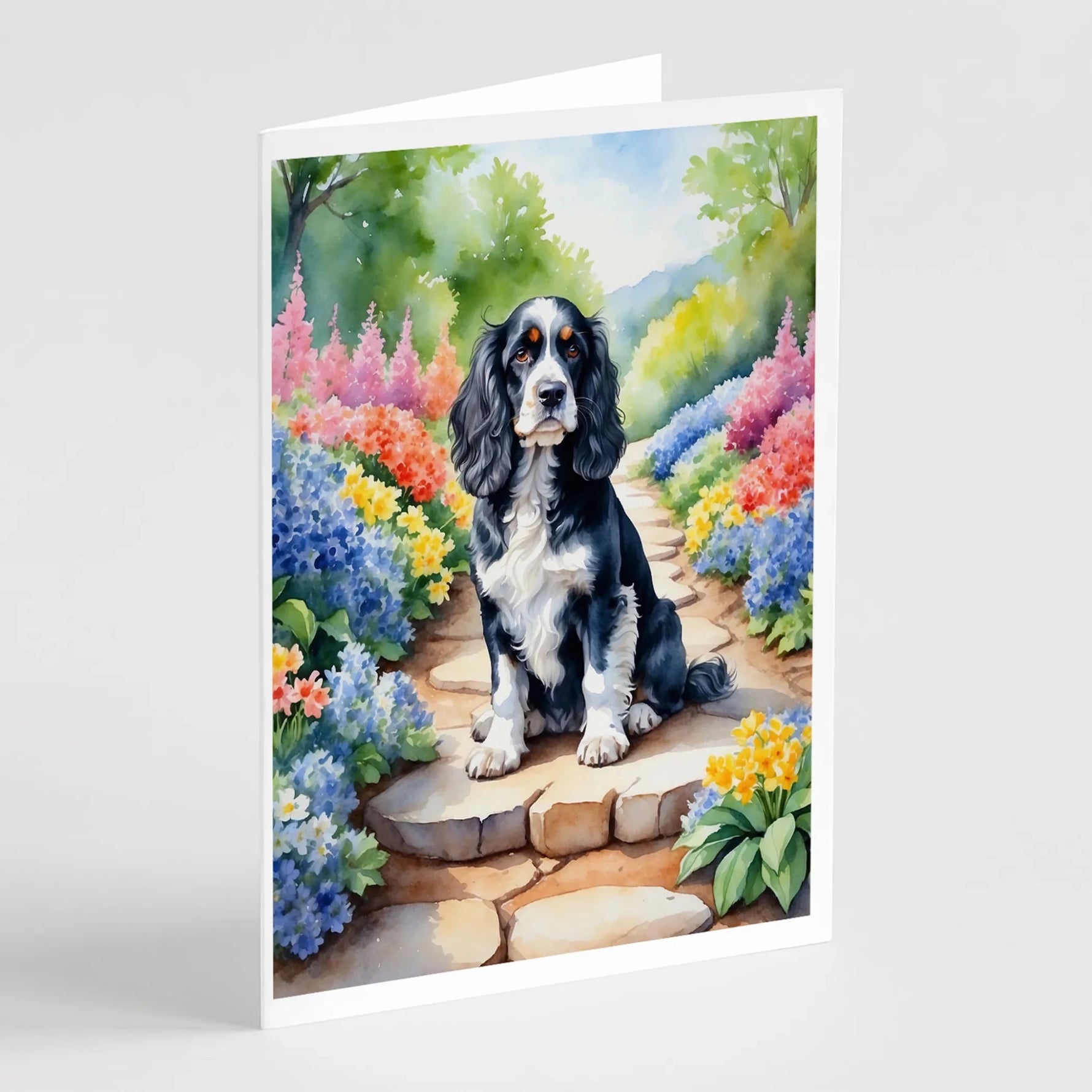 Spring Path Greeting Cards - Size: 5X7 | Pack Of: 8 | Collection name: Spring path - AMAZON FACTORY