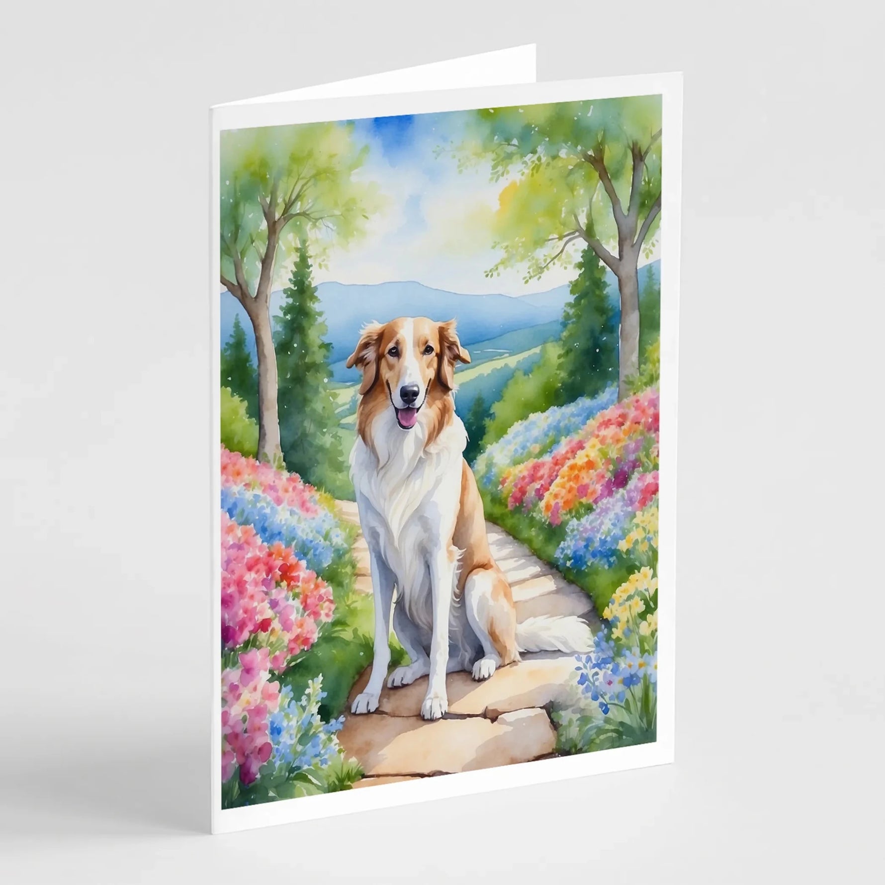Spring Path Greeting Cards - Size: 5X7 | Pack Of: 8 | Collection name: Spring path - AMAZON FACTORY