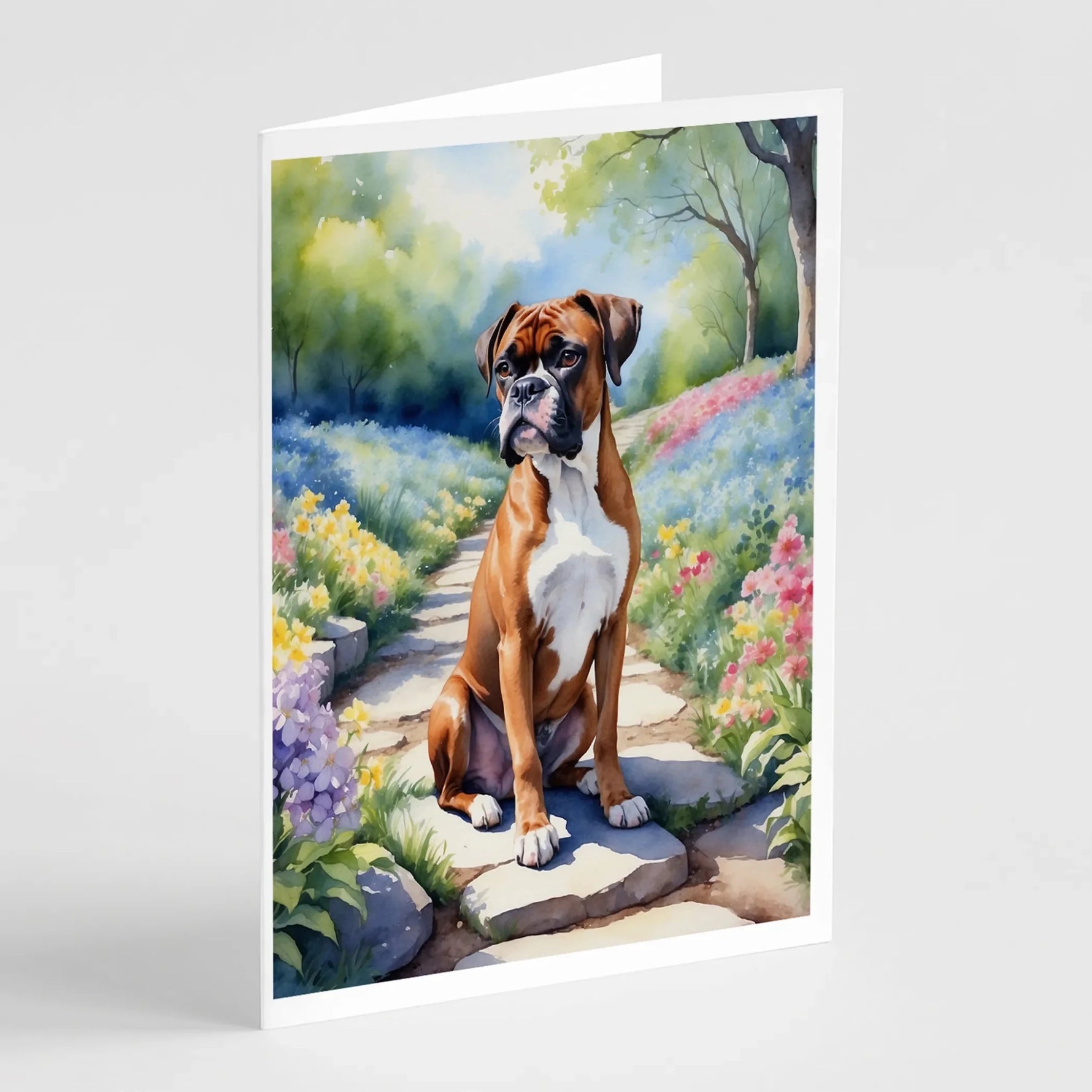 Spring Path Greeting Cards - Size: 5X7 | Pack Of: 8 | Collection name: Spring path - AMAZON FACTORY