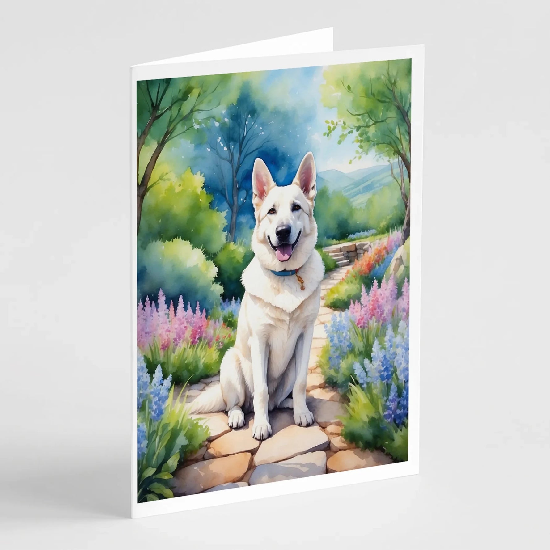 Spring Path Greeting Cards - Size: 5X7 | Pack Of: 8 | Collection name: Spring path - AMAZON FACTORY