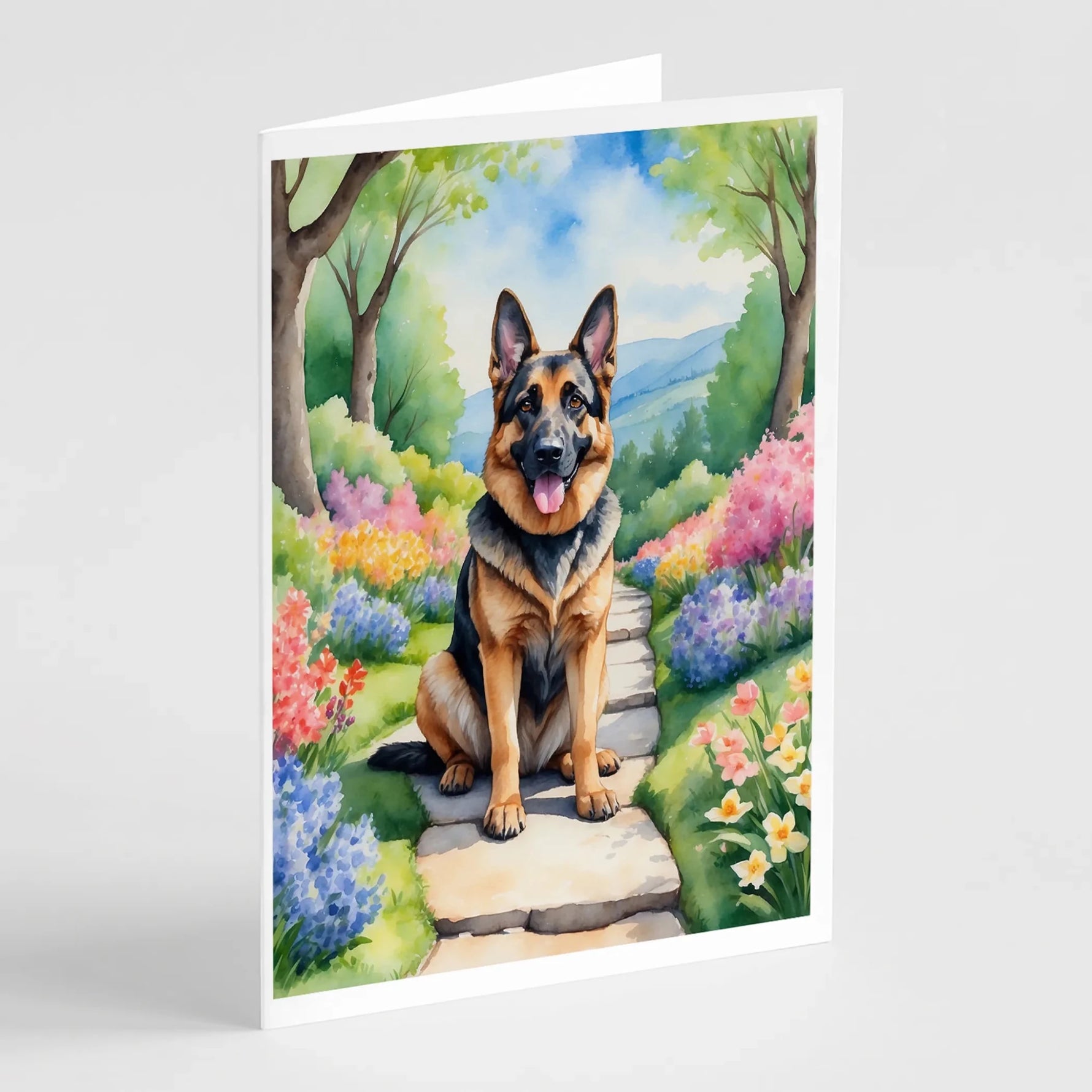 Spring Path Greeting Cards - Size: 5X7 | Pack Of: 8 | Collection name: Spring path - AMAZON FACTORY