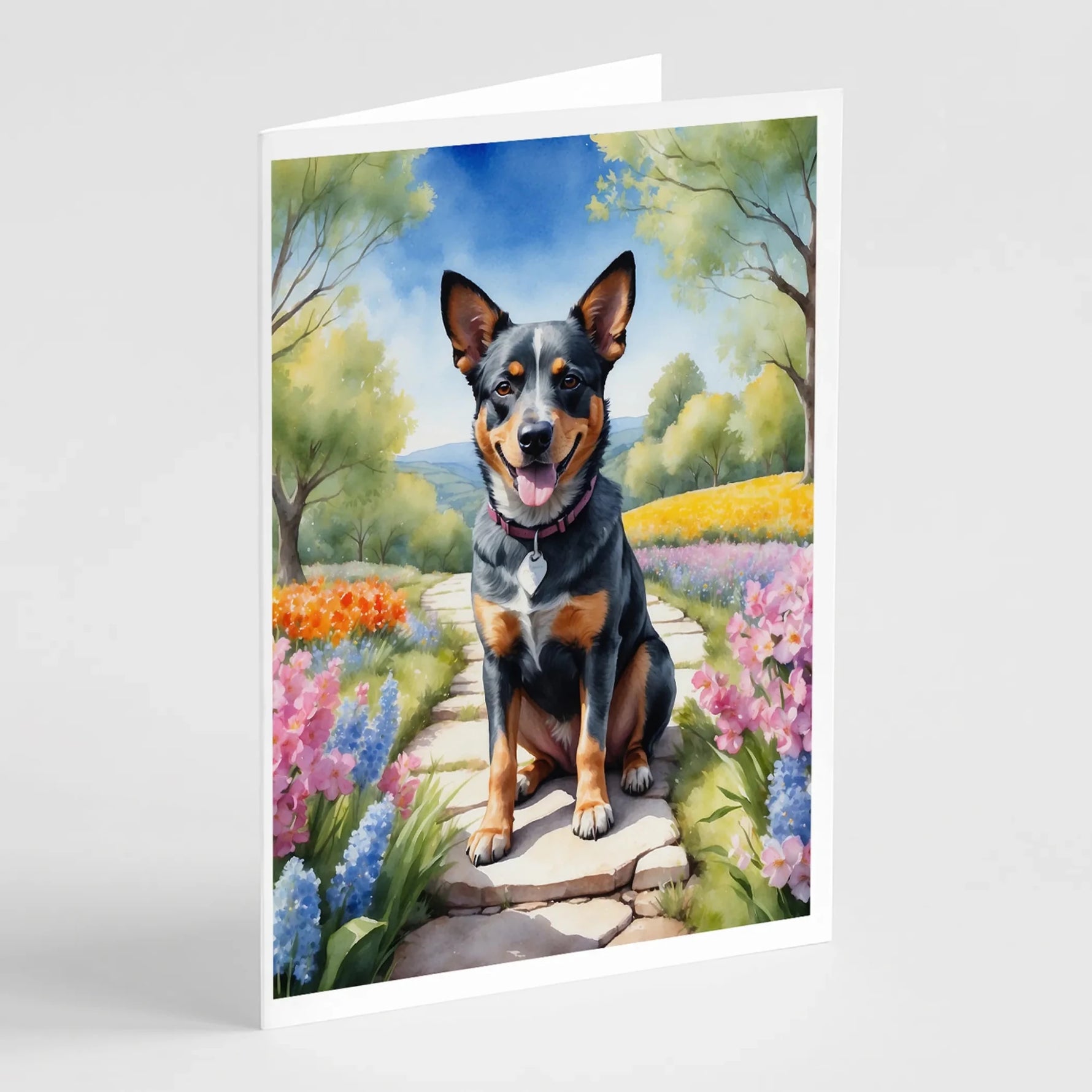 Spring Path Greeting Cards - Size: 5X7 | Pack Of: 8 | Collection name: Spring path - AMAZON FACTORY