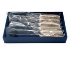 Steak Knives-Set/6 Light Horn Handles Stainless Serrated Blade-AMAZON FACTORY