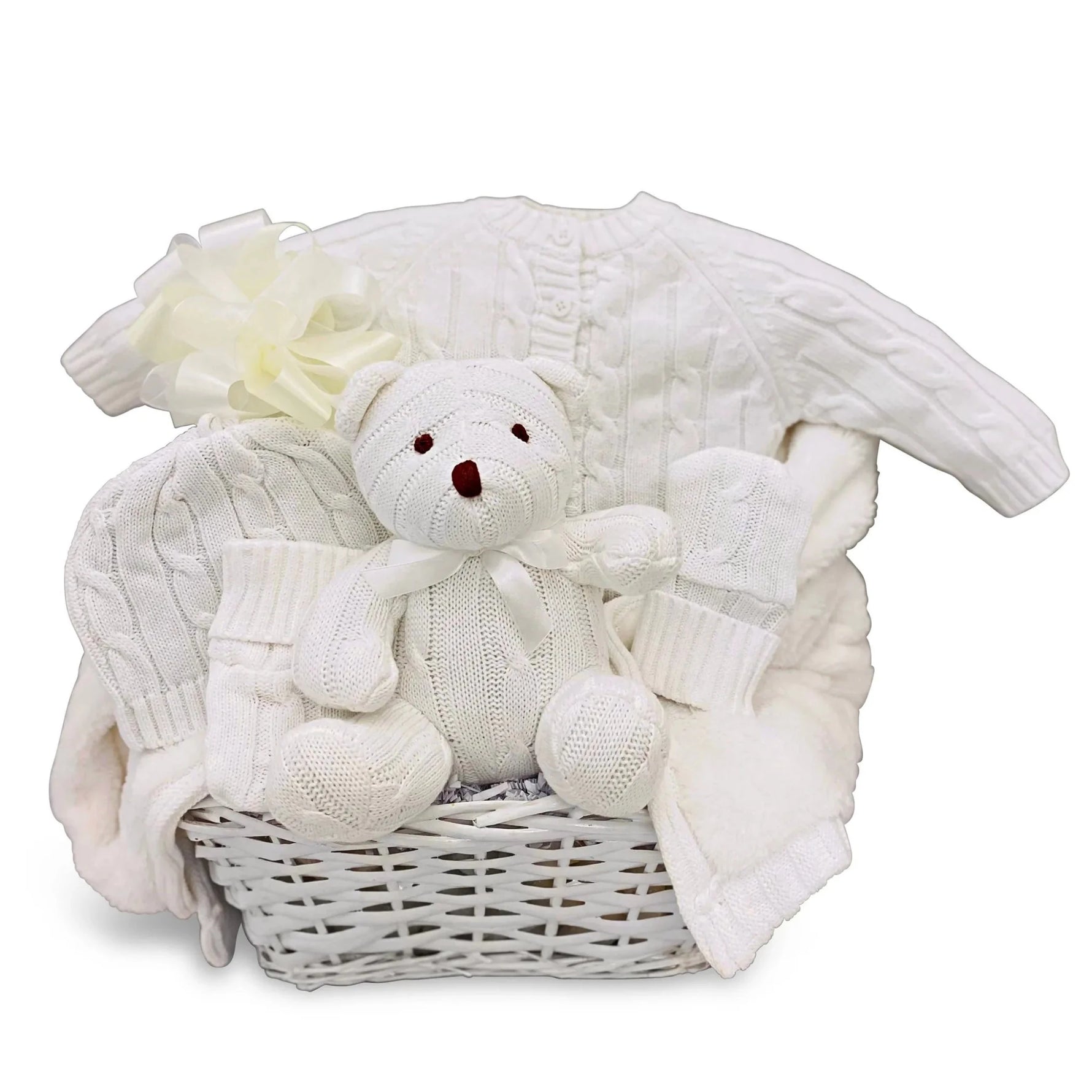 Stylish in White Unisex Baby Gift Basket - AMAZON FACTORY