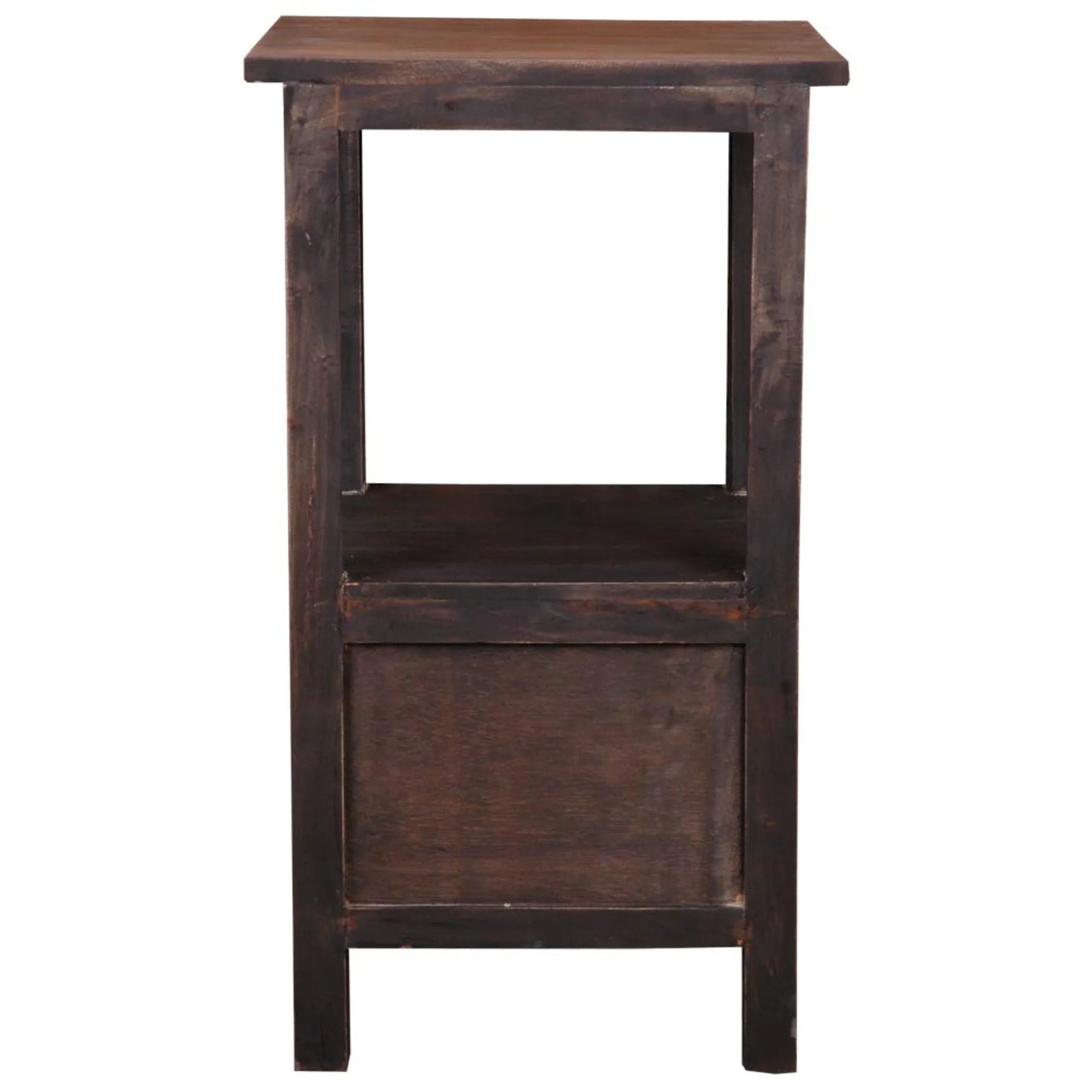 Sunset Trading Cottage Two Drawer End Side Table | Distressed Black/Raftwood Brown Solid Wood | Fully Assembled - AMAZON FACTORY