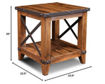 Sunset Trading Rustic City End Table with Shelf - AMAZON FACTORY