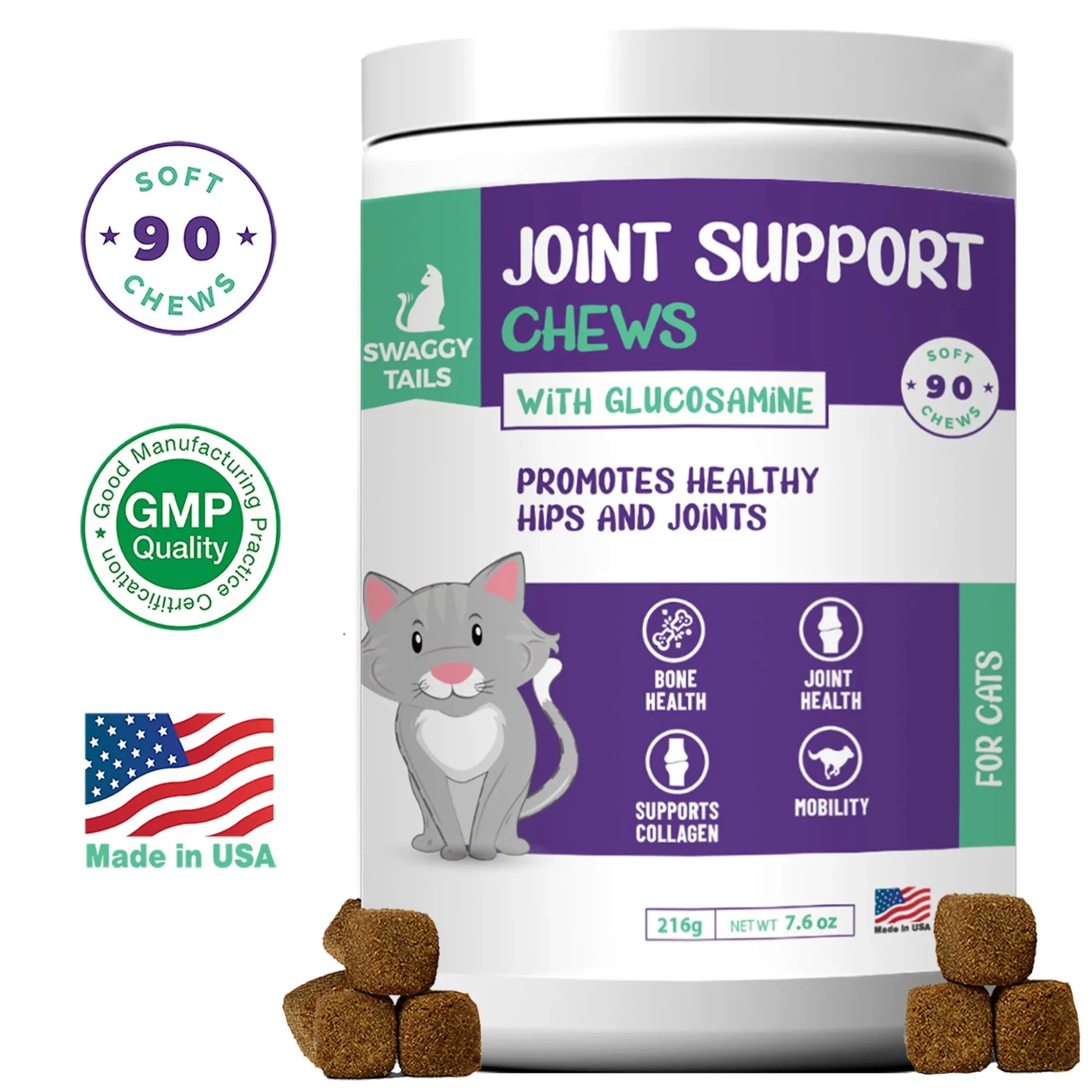 Swaggy Tails Joint Support for Cats-AMAZON FACTORY
