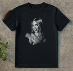 Sydney Sweeney retro pattern printing leisure loose 100% cotton Hot sale Unisex shirt 2026 Summer New Oversized neck Men T-shirt-AMAZON FACTORY
