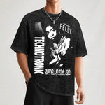 Technotronic - Pump Up The Jam (Remix) T-Shirt Large Size Casual Short Sleeve Top-AMAZON FACTORY