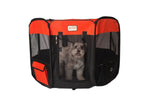 The Amazon Factory's Pet Store Portable Pet Playpen In Bk and Rd Combo - AMAZON FACTORY