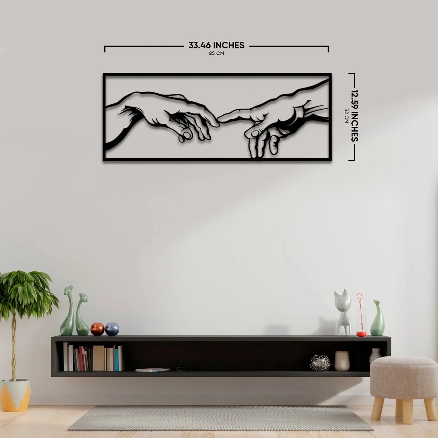 The Creation of Adam Metal Wall Art-AMAZON FACTORY