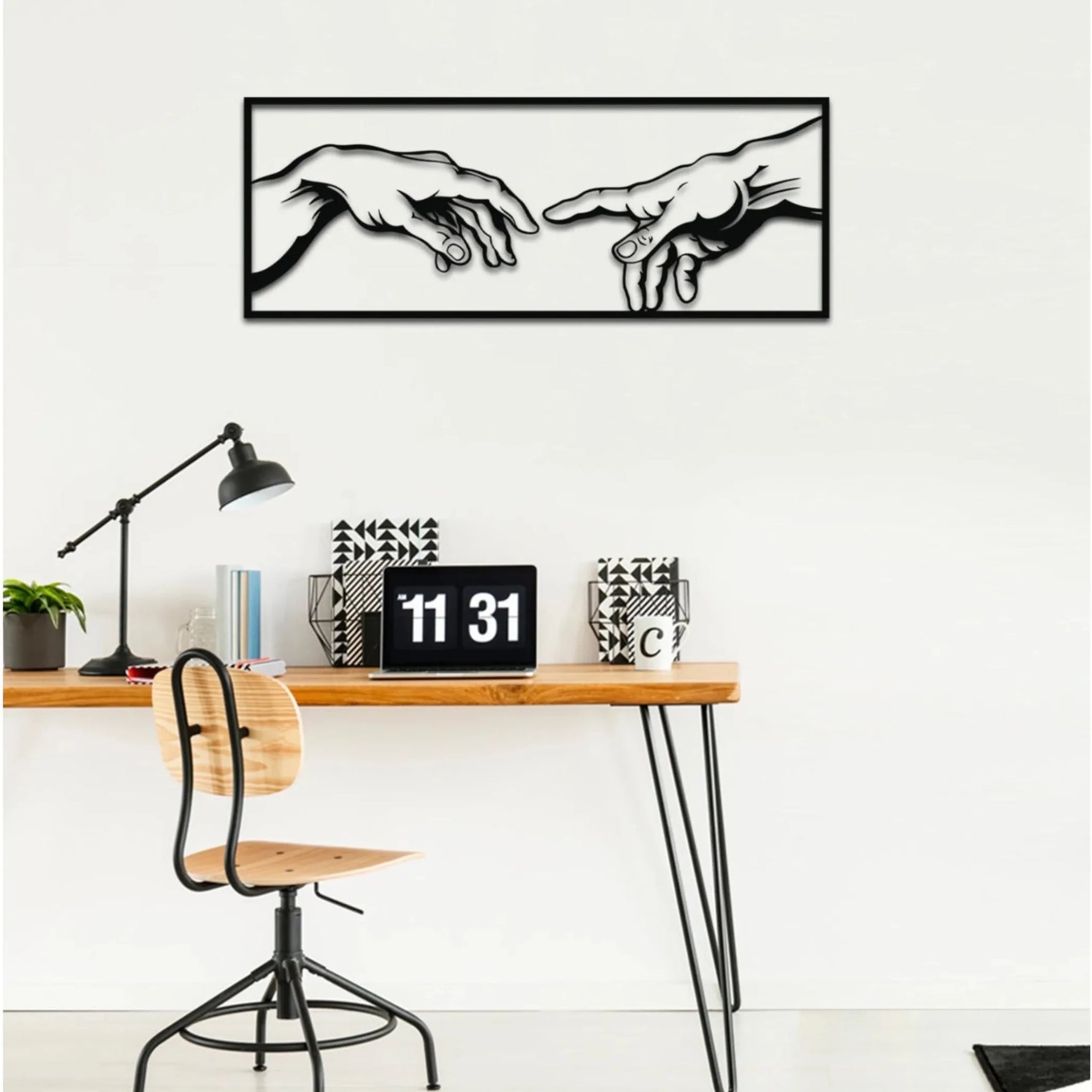 The Creation of Adam Metal Wall Art-AMAZON FACTORY