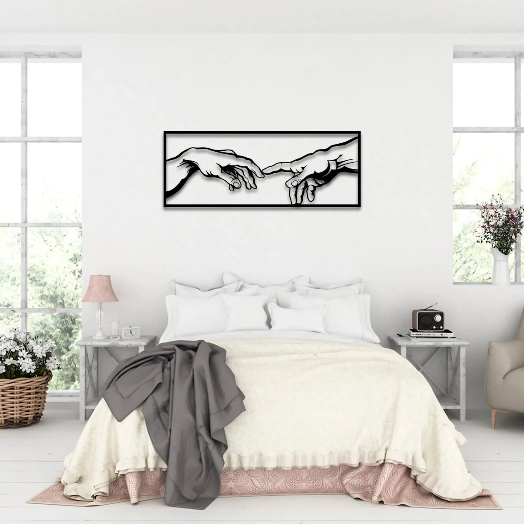 The Creation of Adam Metal Wall Art-AMAZON FACTORY