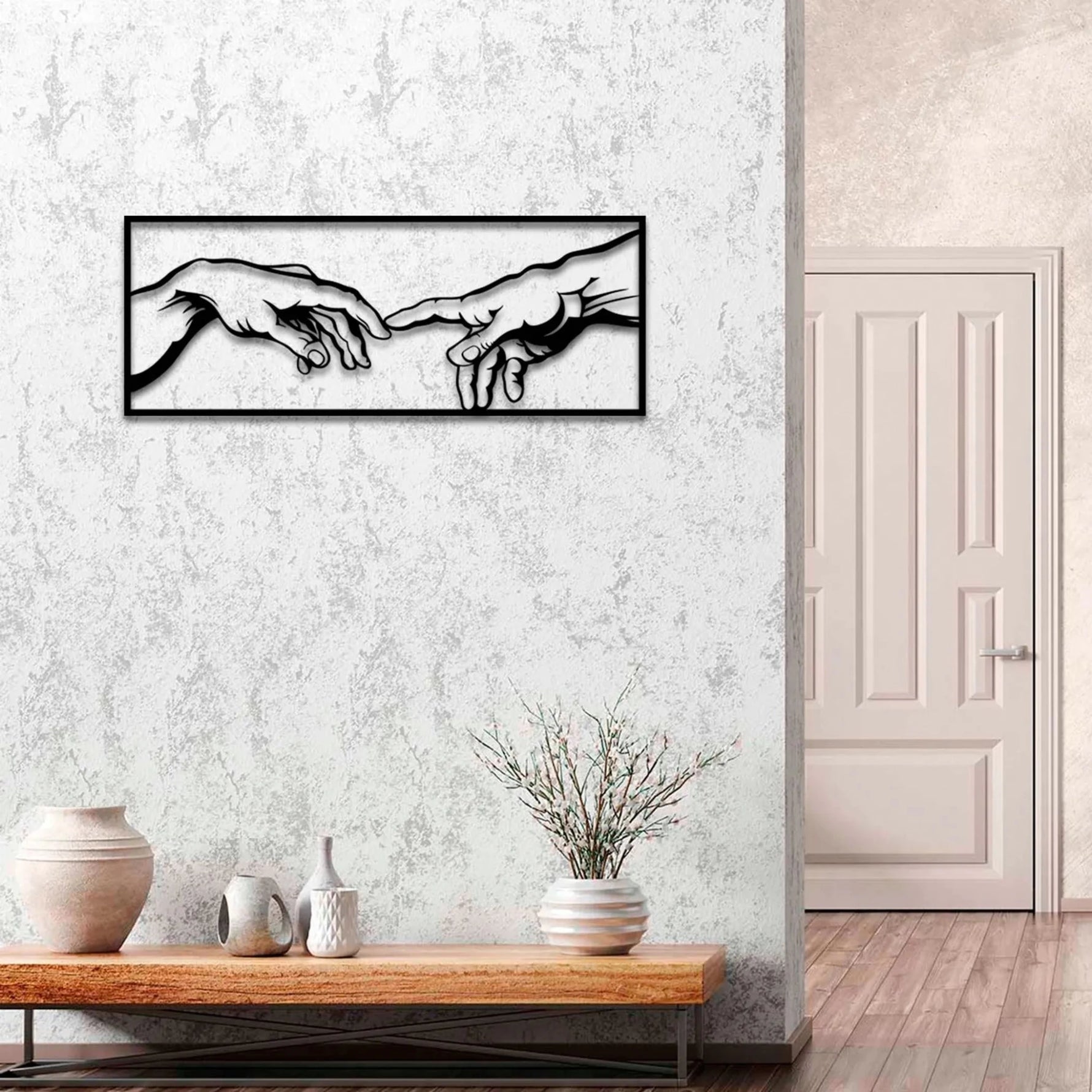 The Creation of Adam Metal Wall Art-AMAZON FACTORY