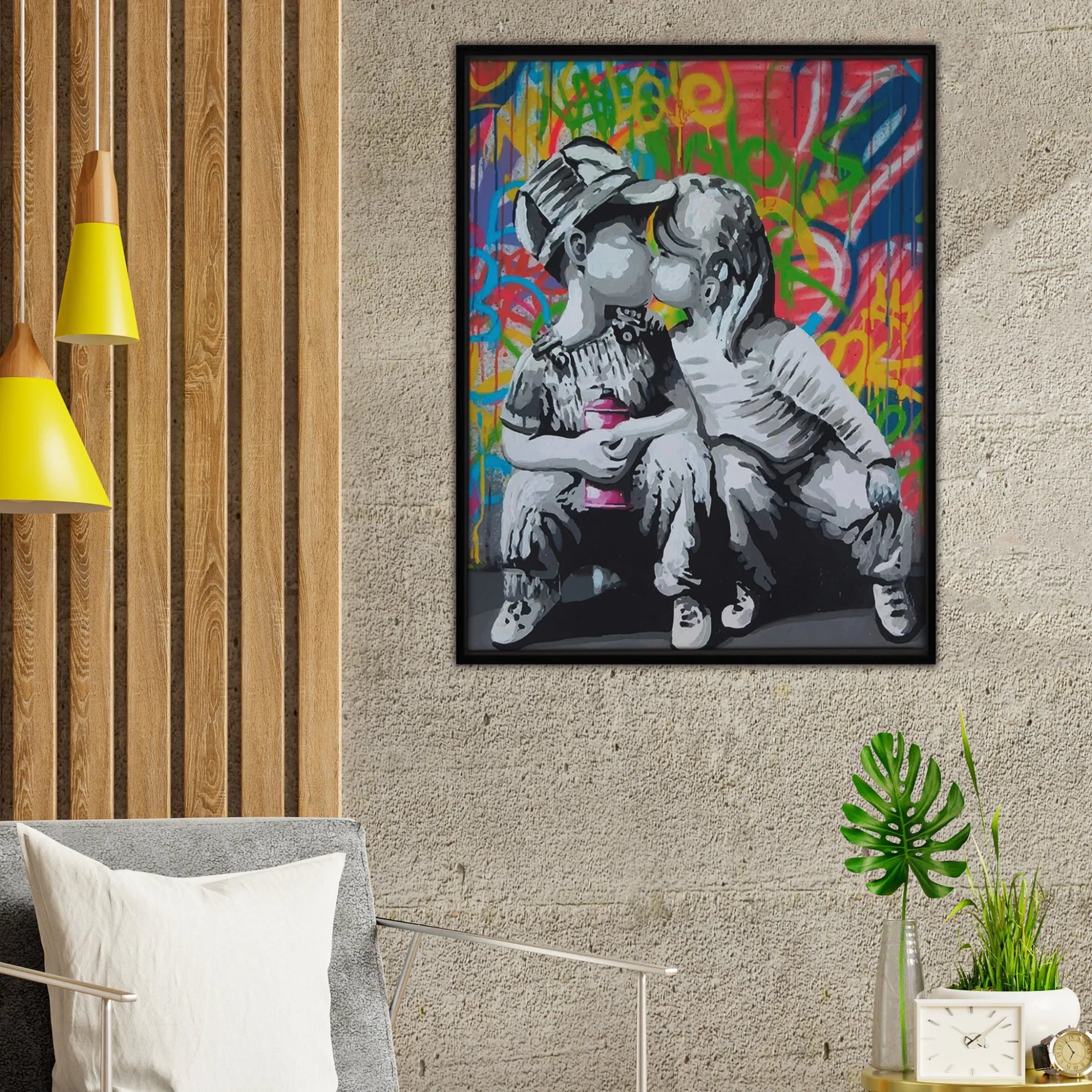 The first kiss Art Print - Color: Multi | Pack Of: 1 - AMAZON FACTORY