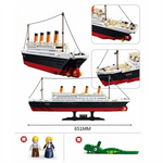 Titanic (Large Model) Building Brick Kit with Jack and Rose Figures (1012 Pcs)-AMAZON FACTORY