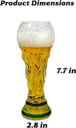 Trophy Beer Glass for World Cup 2026, Premium Soccer Themed Beer Glasses, for Game Day Parties, Man Cave & Football Fan Gifts-AMAZON FACTORY