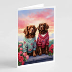 Two Hearts Greeting Cards - Size: 5X7 | Pack Of: 8 | Collection name: Two hearts-AMAZON FACTORY