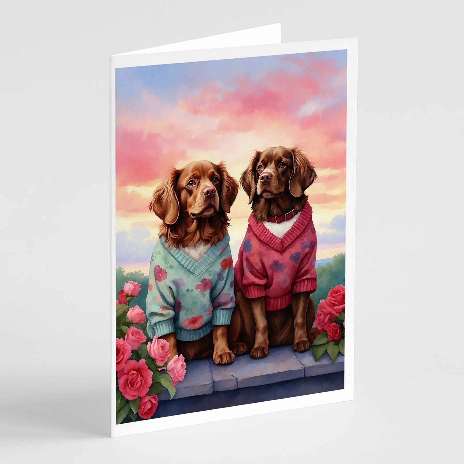 Two Hearts Greeting Cards - Size: 5X7 | Pack Of: 8 | Collection name: Two hearts-AMAZON FACTORY