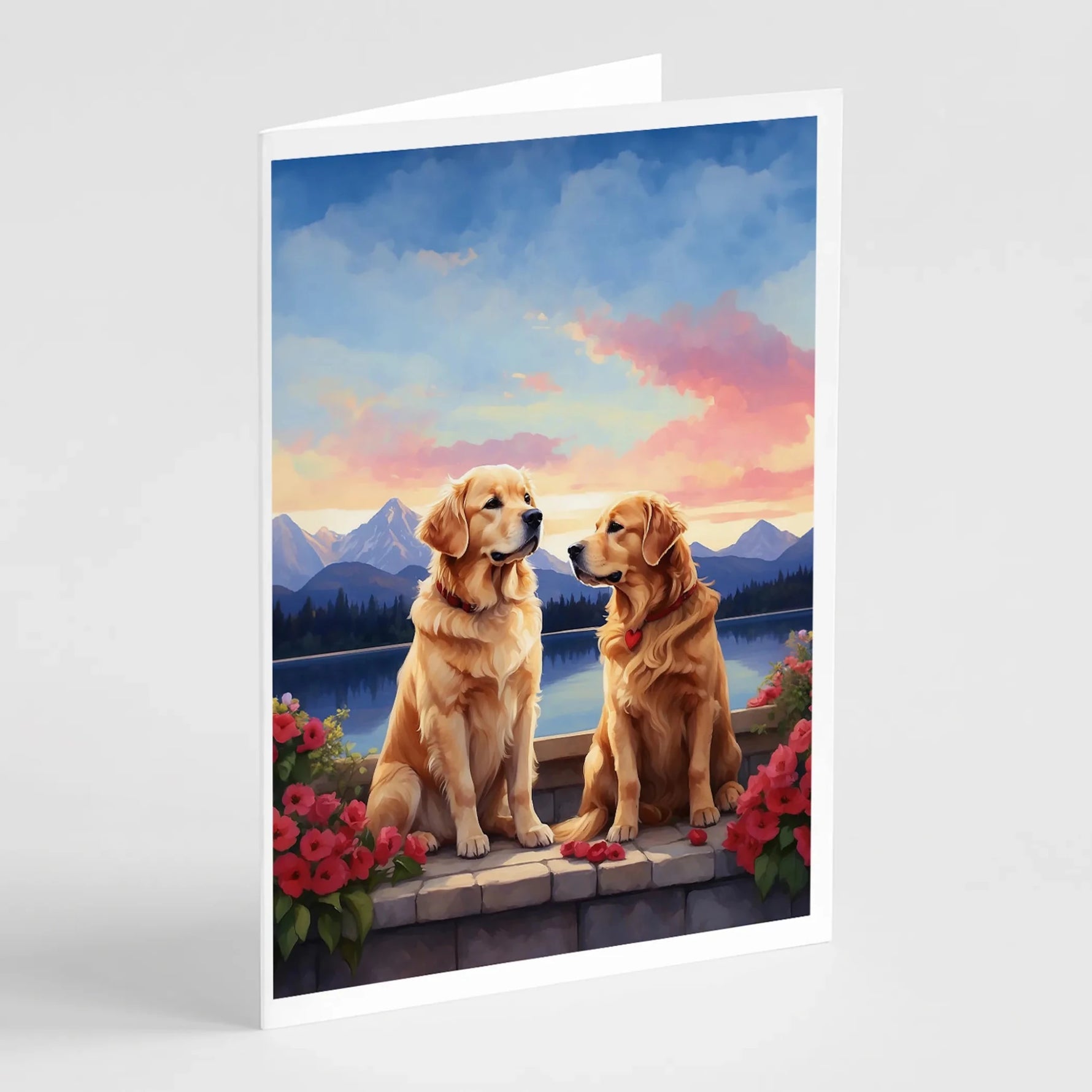 Two Hearts Greeting Cards - Size: 5X7 | Pack Of: 8 | Collection name: Two hearts-AMAZON FACTORY