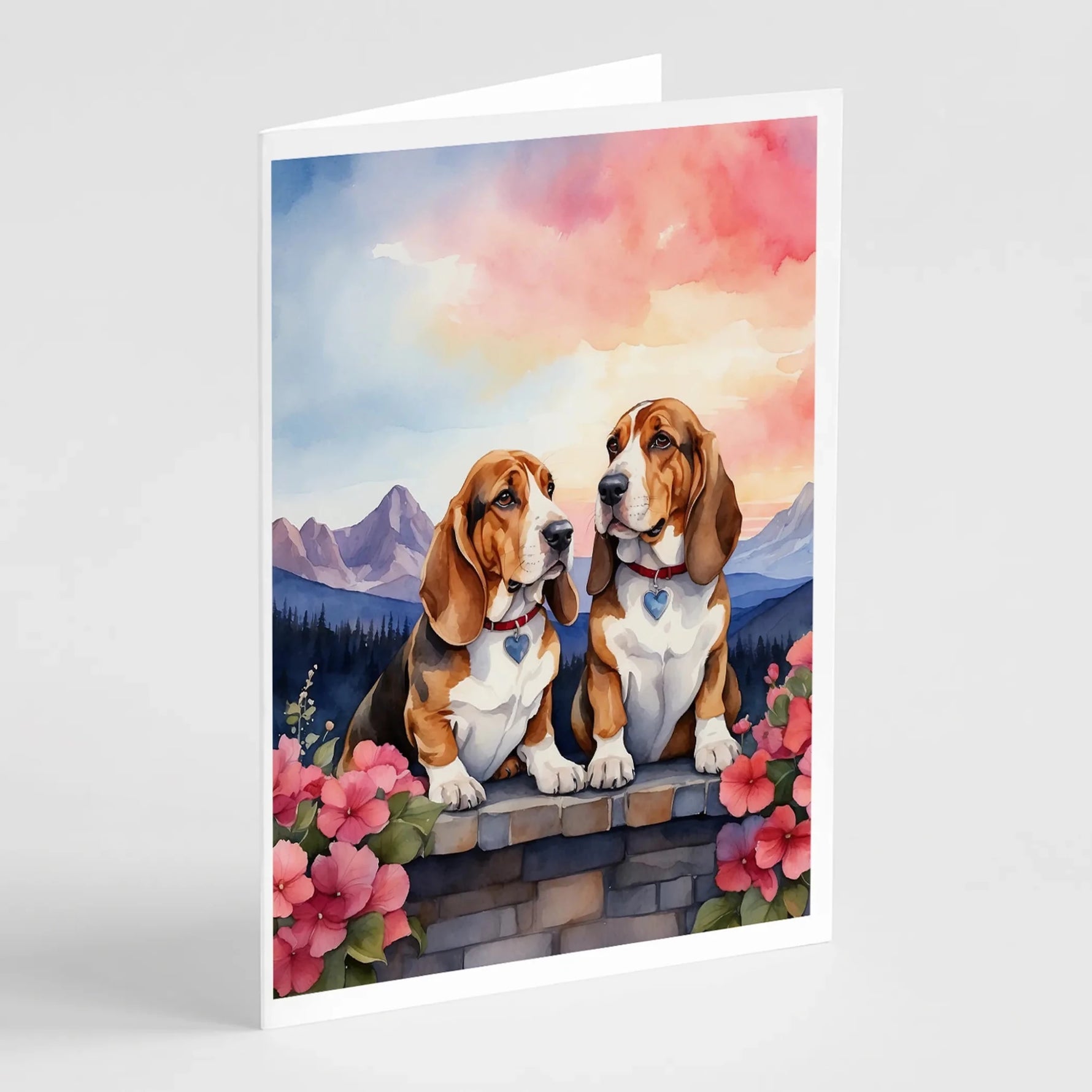 Two Hearts Greeting Cards - Size: 5X7 | Pack Of: 8 | Collection name: Two hearts-AMAZON FACTORY