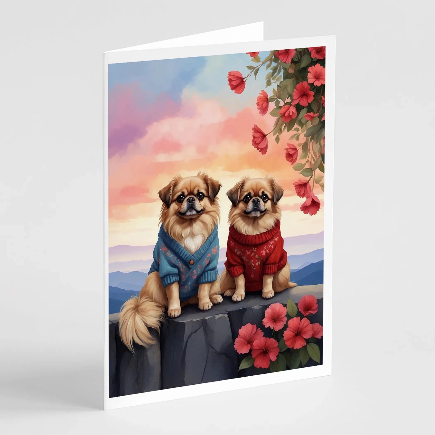 Two Hearts Greeting Cards - Size: 5X7 | Pack Of: 8 | Collection name: Two hearts-AMAZON FACTORY