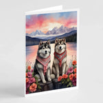 Two Hearts Greeting Cards - Size: 5X7 | Pack Of: 8 | Collection name: Two hearts-AMAZON FACTORY