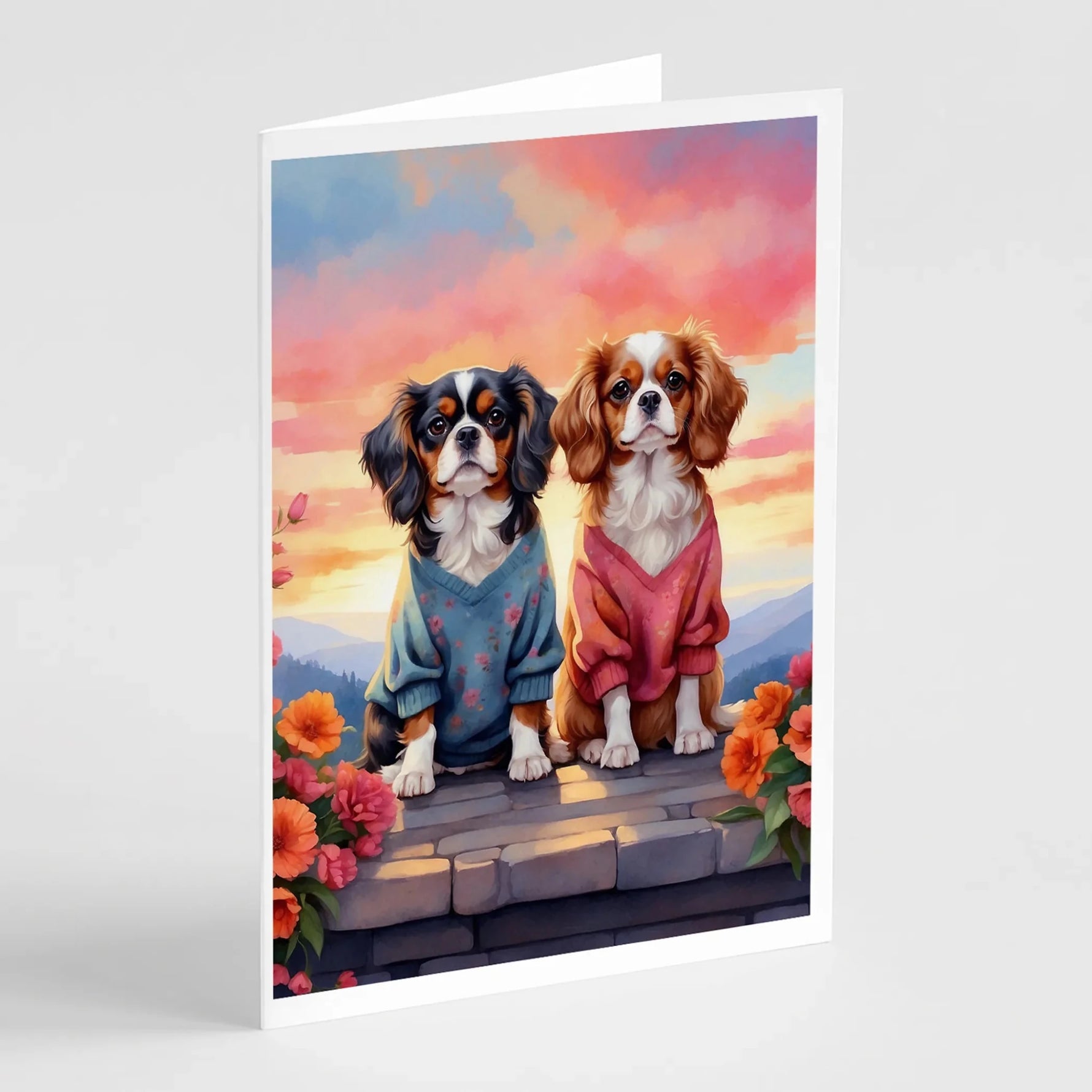 Two Hearts Greeting Cards - Size: 5X7 | Pack Of: 8 | Collection name: Two hearts-AMAZON FACTORY
