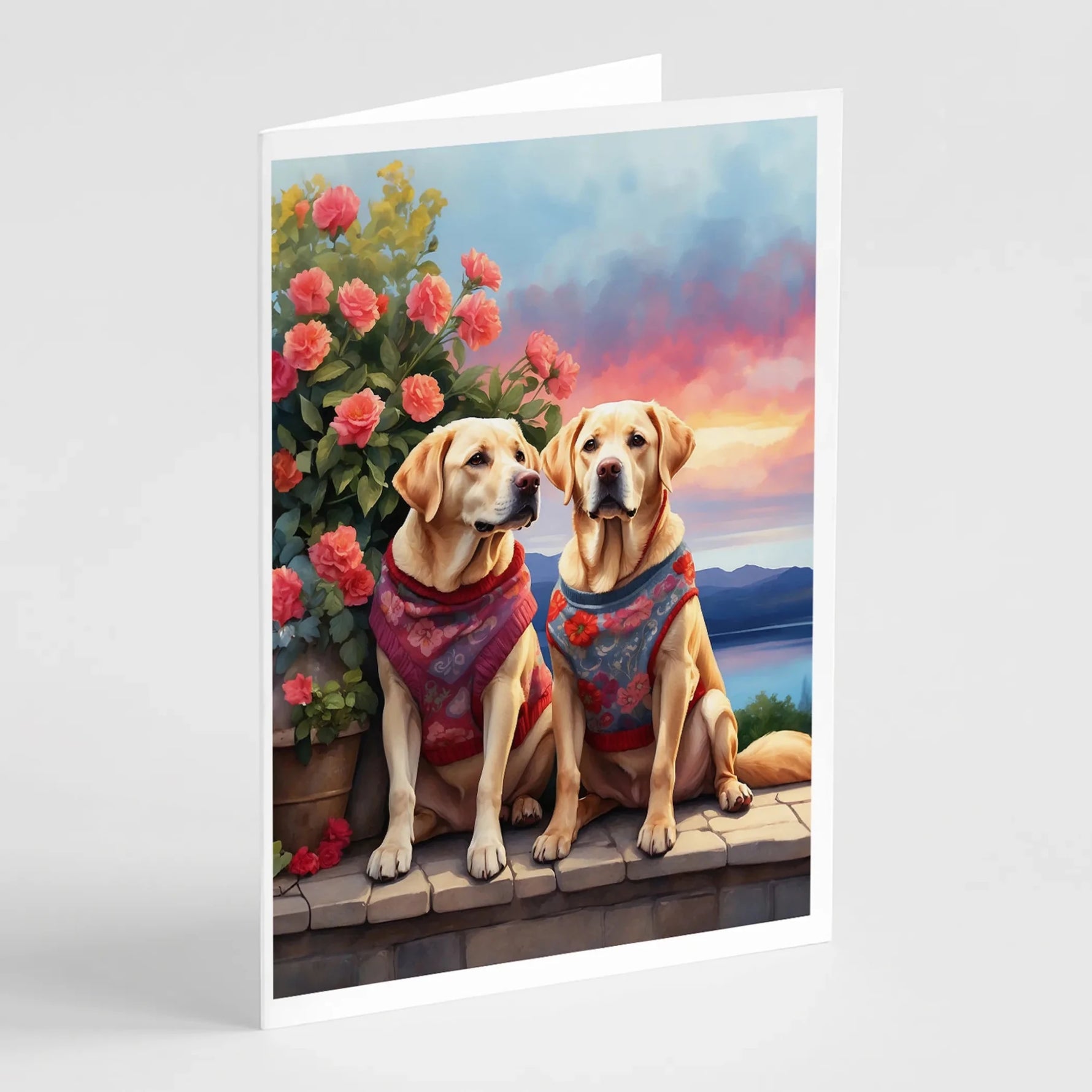 Two Hearts Greeting Cards - Size: 5X7 | Pack Of: 8 | Collection name: Two hearts-AMAZON FACTORY