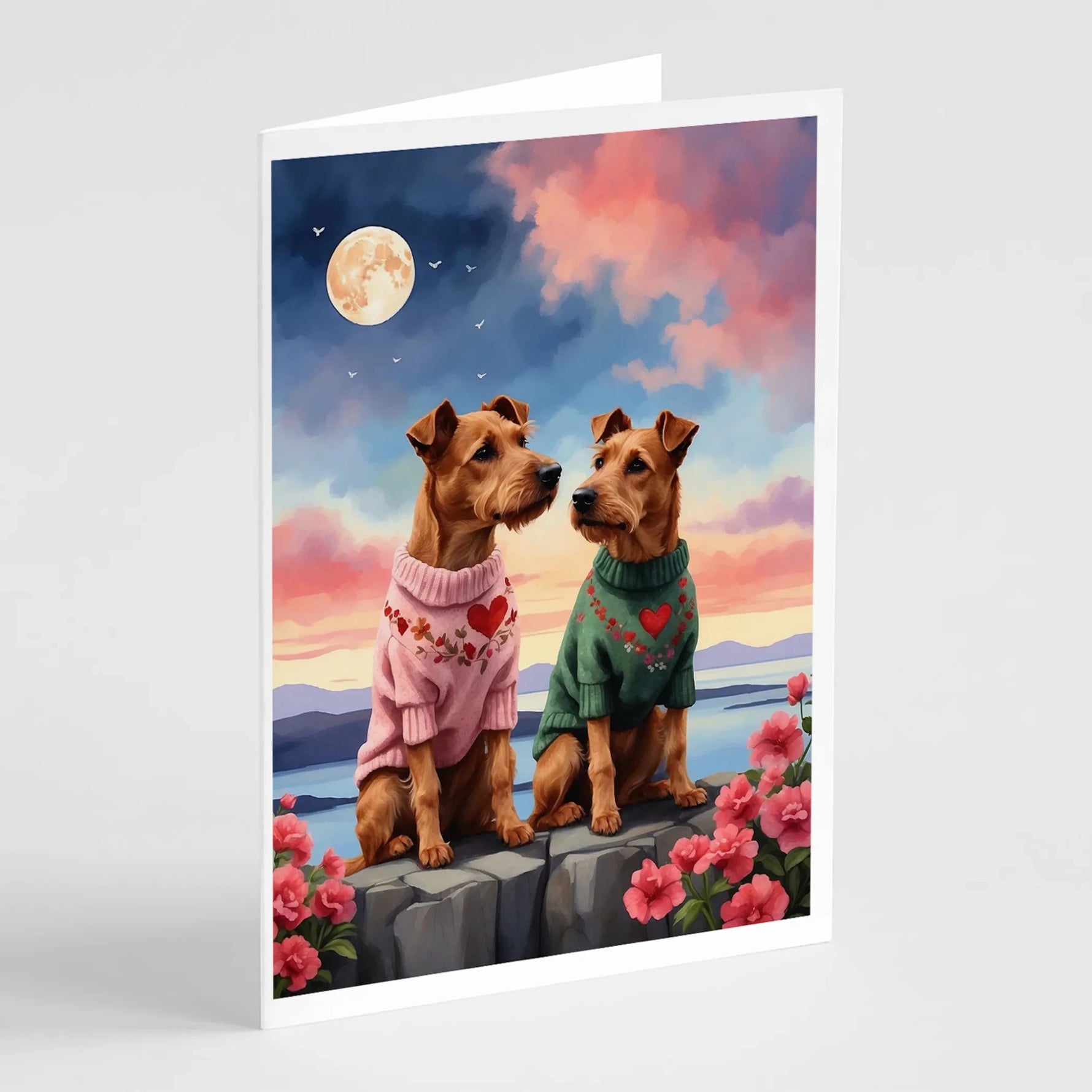 Two Hearts Greeting Cards - Size: 5X7 | Pack Of: 8 | Collection name: Two hearts-AMAZON FACTORY