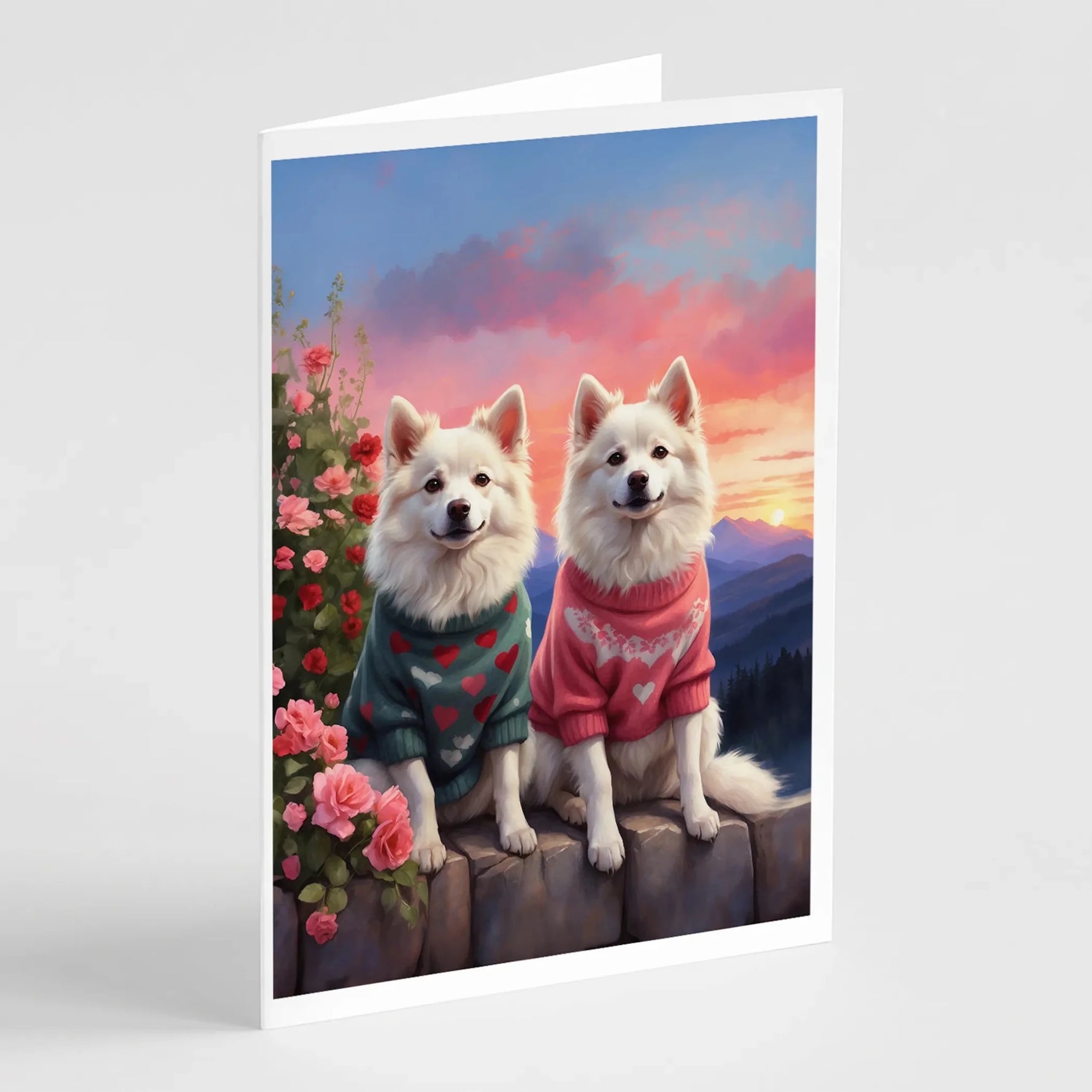 Two Hearts Greeting Cards - Size: 5X7 | Pack Of: 8 | Collection name: Two hearts-AMAZON FACTORY
