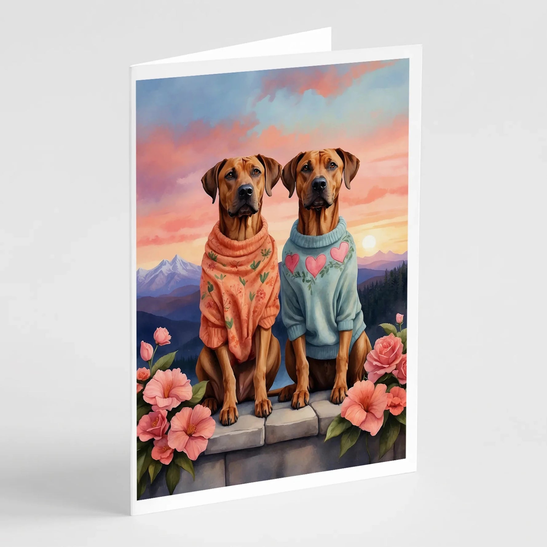 Two Hearts Greeting Cards - Size: 5X7 | Pack Of: 8 | Collection name: Two hearts-AMAZON FACTORY