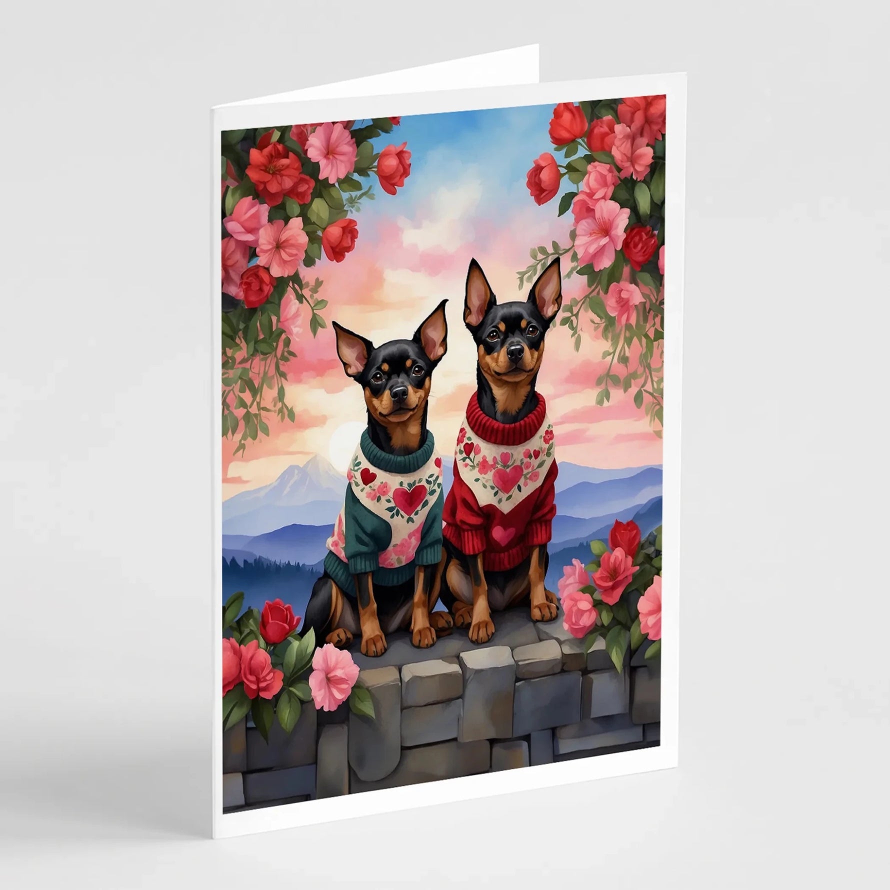 Two Hearts Greeting Cards - Size: 5X7 | Pack Of: 8 | Collection name: Two hearts-AMAZON FACTORY