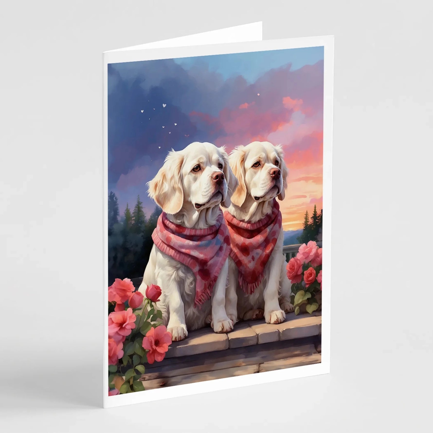 Two Hearts Greeting Cards - Size: 5X7 | Pack Of: 8 | Collection name: Two hearts-AMAZON FACTORY