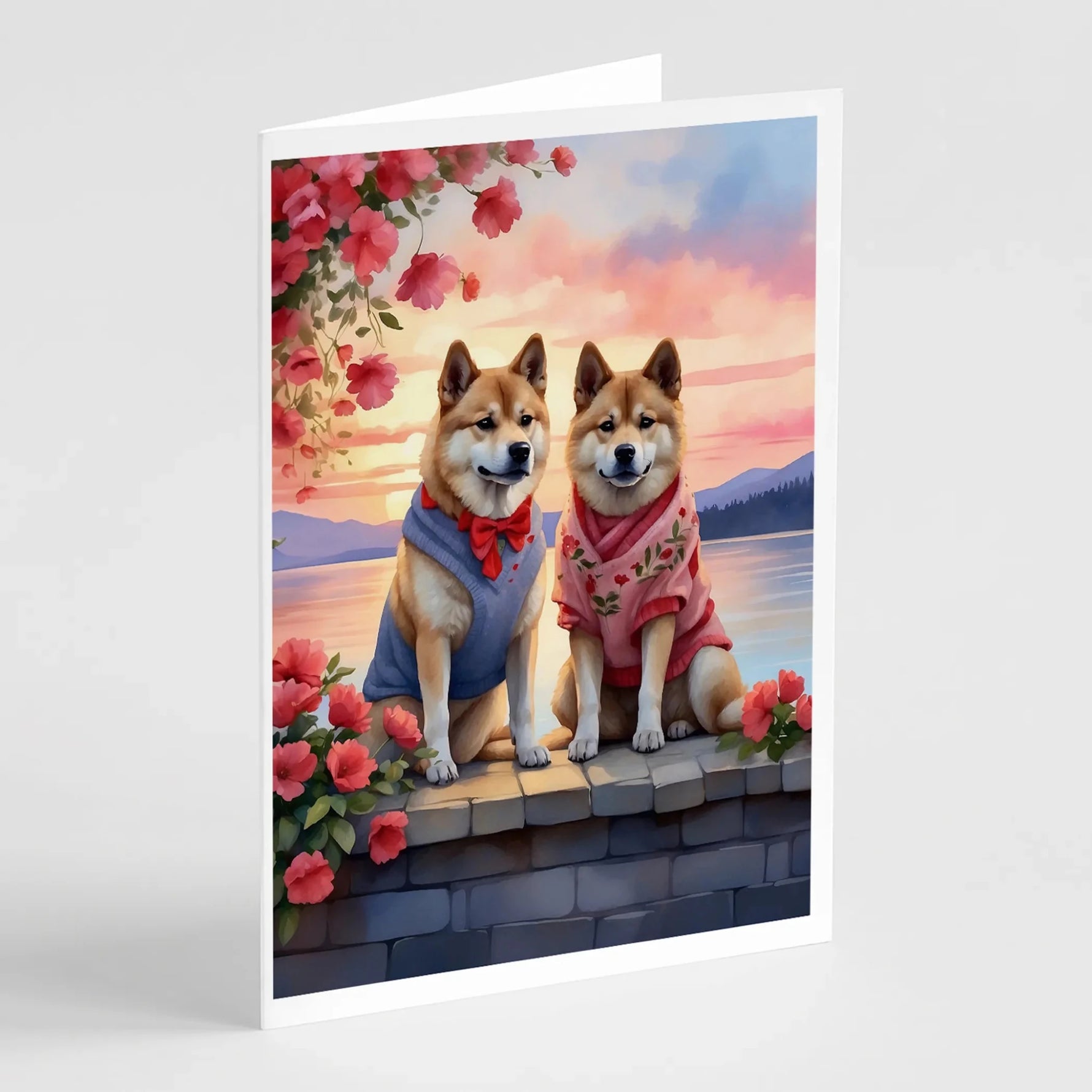 Two Hearts Greeting Cards - Size: 5X7 | Pack Of: 8 | Collection name: Two hearts-AMAZON FACTORY