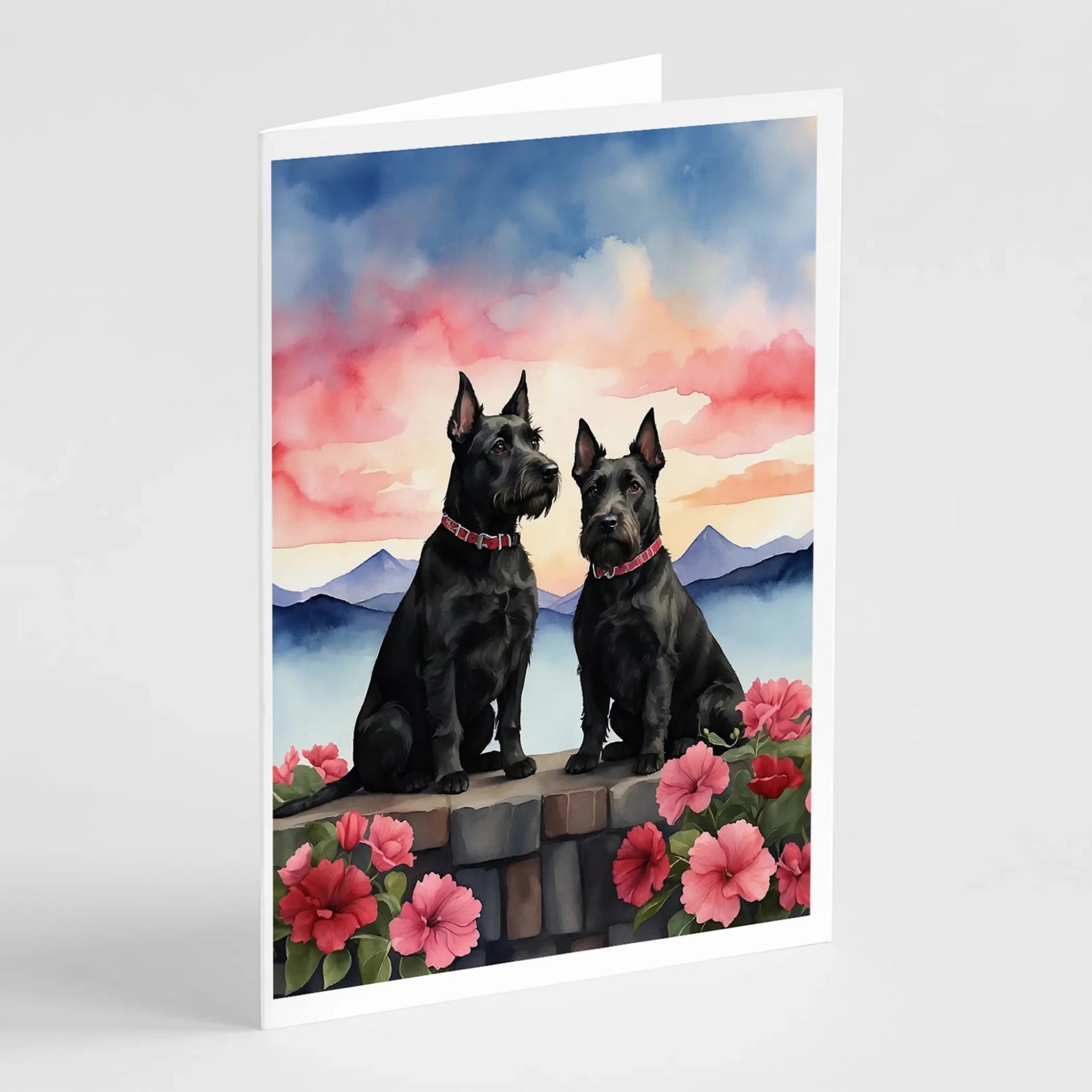 Two Hearts Greeting Cards - Size: 5X7 | Pack Of: 8 | Collection name: Two hearts-AMAZON FACTORY