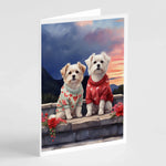 Two Hearts Greeting Cards - Size: 5X7 | Pack Of: 8 | Collection name: Two hearts-AMAZON FACTORY