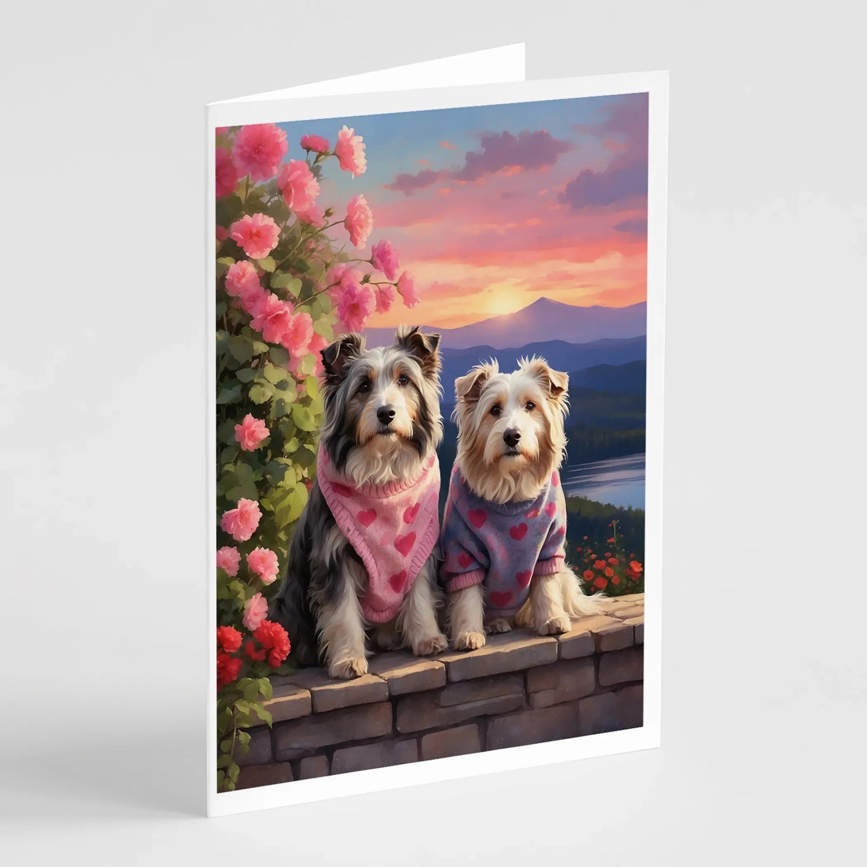 Two Hearts Greeting Cards - Size: 5X7 | Pack Of: 8 | Collection name: Two hearts-AMAZON FACTORY