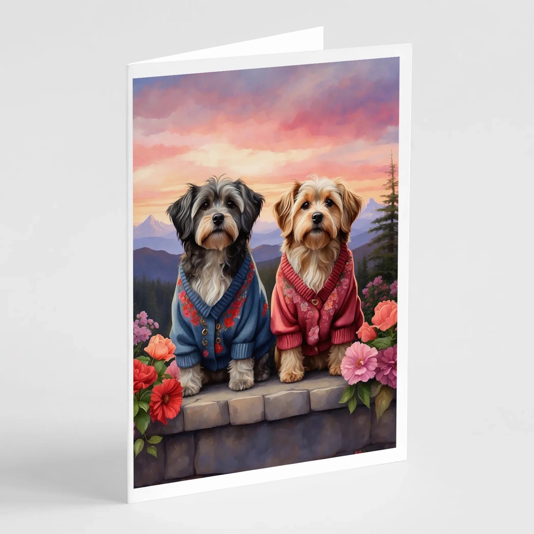 Two Hearts Greeting Cards - Size: 5X7 | Pack Of: 8 | Collection name: Two hearts-AMAZON FACTORY